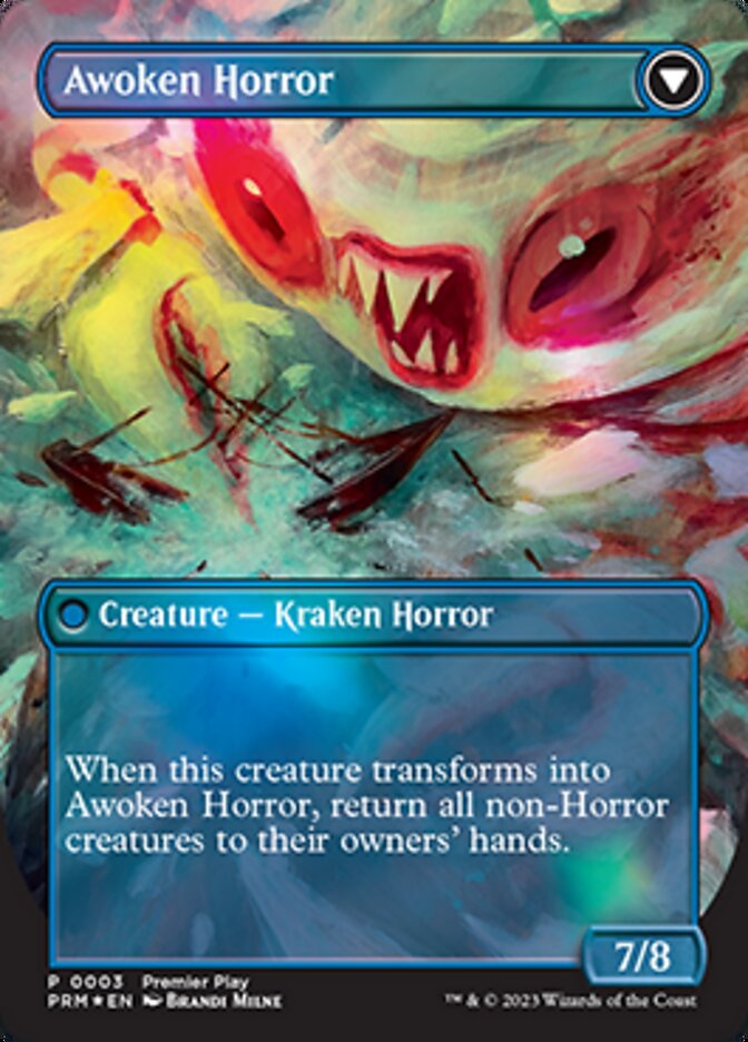 Thing in the Ice // Awoken Horror (Borderless Alternate Art) [Regional Championship Qualifiers 2023] | All Aboard Games