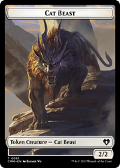 Cleric // Cat Beast Double-Sided Token [Commander Masters Tokens] | All Aboard Games