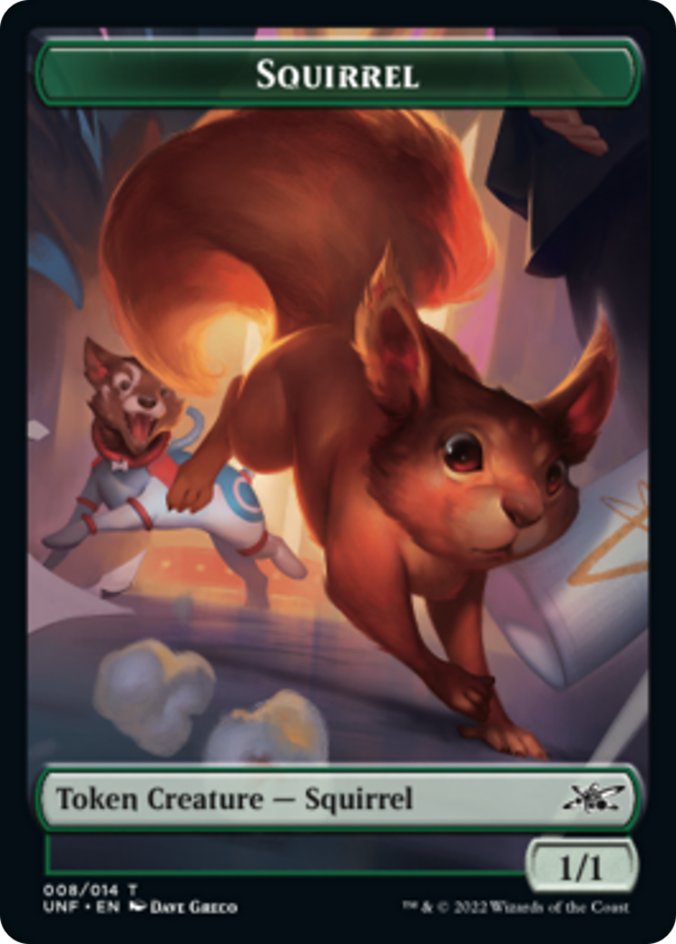 Squirrel // Treasure (013) Double-sided Token [Unfinity Tokens] | All Aboard Games