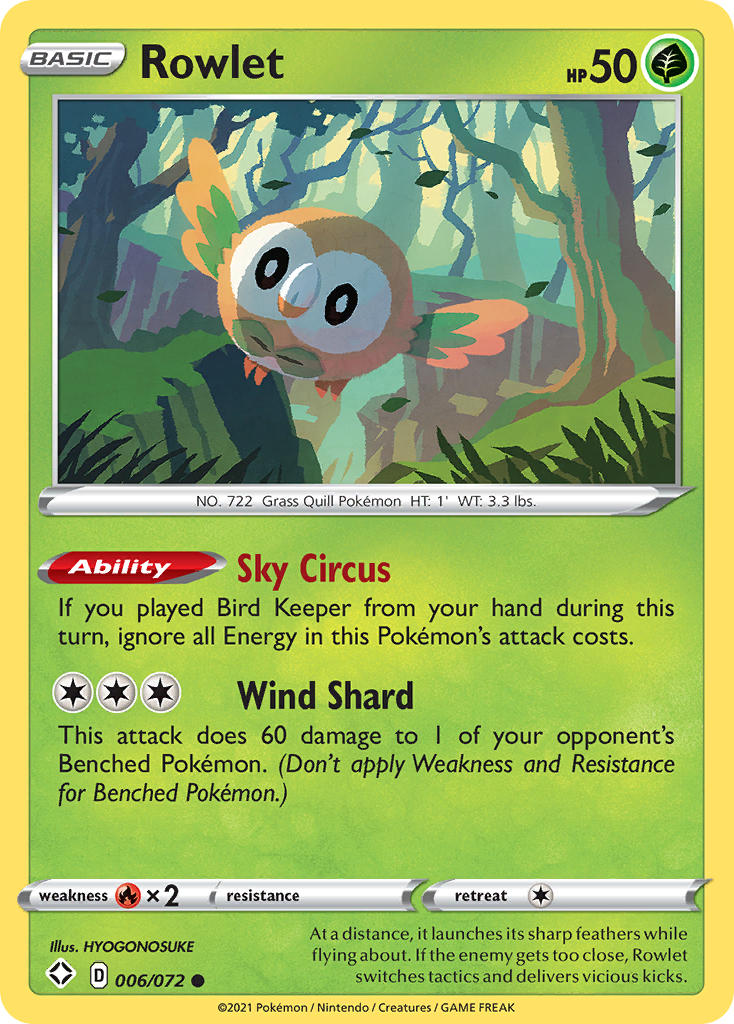 Rowlet (006/072) [Sword & Shield: Shining Fates] | All Aboard Games