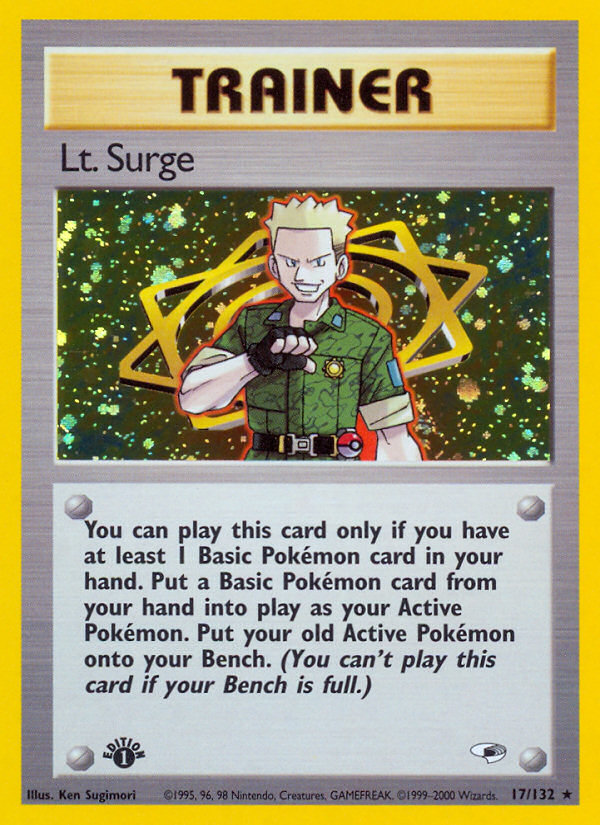 Lt. Surge (17/132) [Gym Heroes 1st Edition] | All Aboard Games