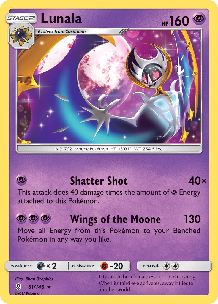 Lunala (61/145) (Theme Deck Exclusive) [Sun & Moon: Guardians Rising] | All Aboard Games