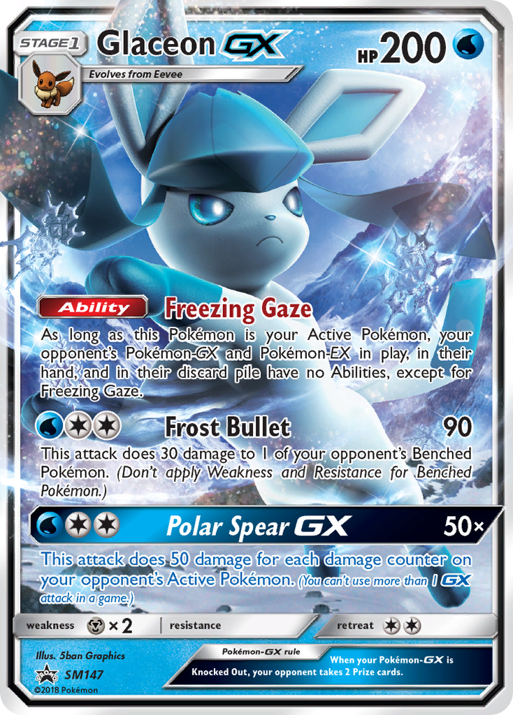 Glaceon GX (SM147) [Sun & Moon: Black Star Promos] | All Aboard Games