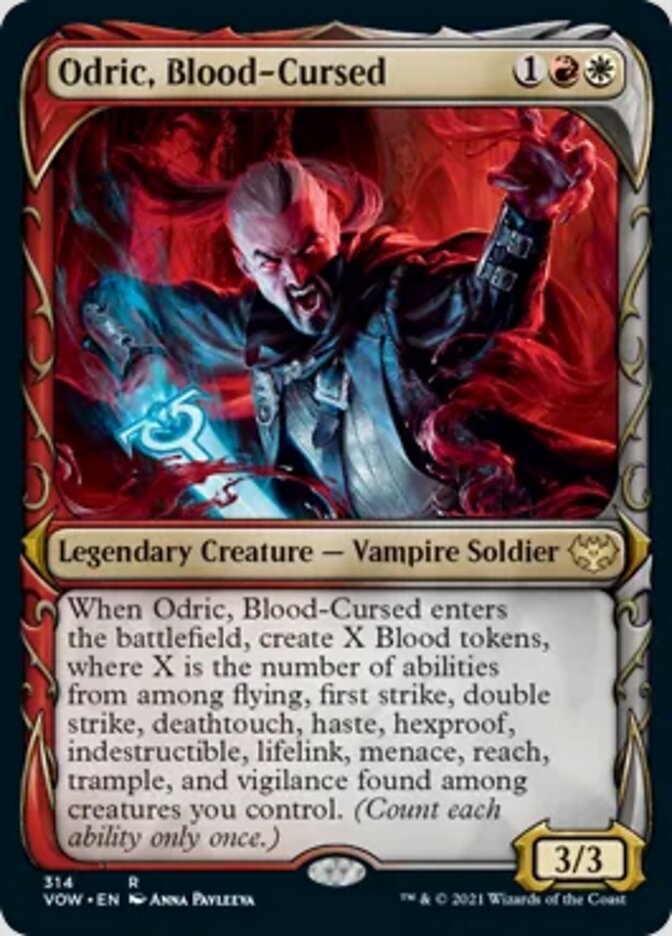 Odric, Blood-Cursed (Showcase Fang Frame) [Innistrad: Crimson Vow] | All Aboard Games