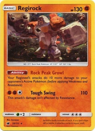 Regirock (53/111) (Cosmos Holo) [Sun & Moon: Crimson Invasion] | All Aboard Games