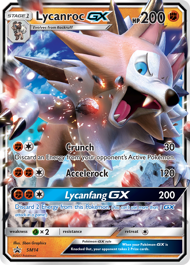 Lycanroc GX (SM14) [Sun & Moon: Black Star Promos] | All Aboard Games