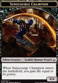 Sunscourge Champion // Cat Double-sided Token [Hour of Devastation Tokens] | All Aboard Games