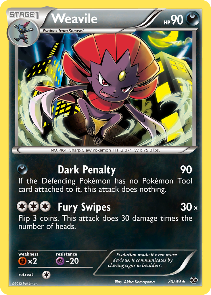 Weavile (70/99) [Black & White: Next Destinies] | All Aboard Games