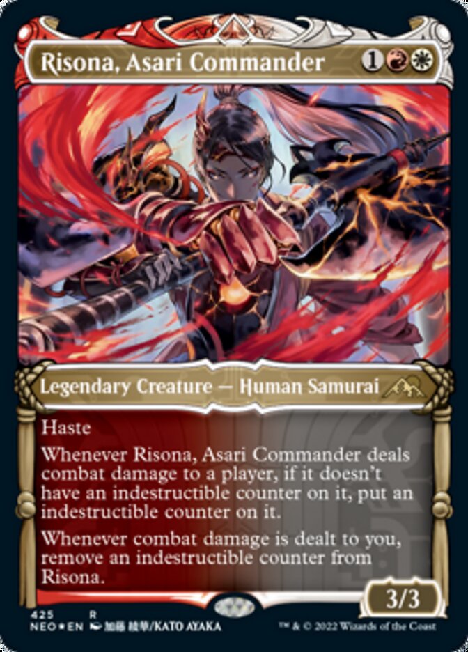 Risona, Asari Commander (Showcase) (Foil Etched) [Kamigawa: Neon Dynasty] | All Aboard Games