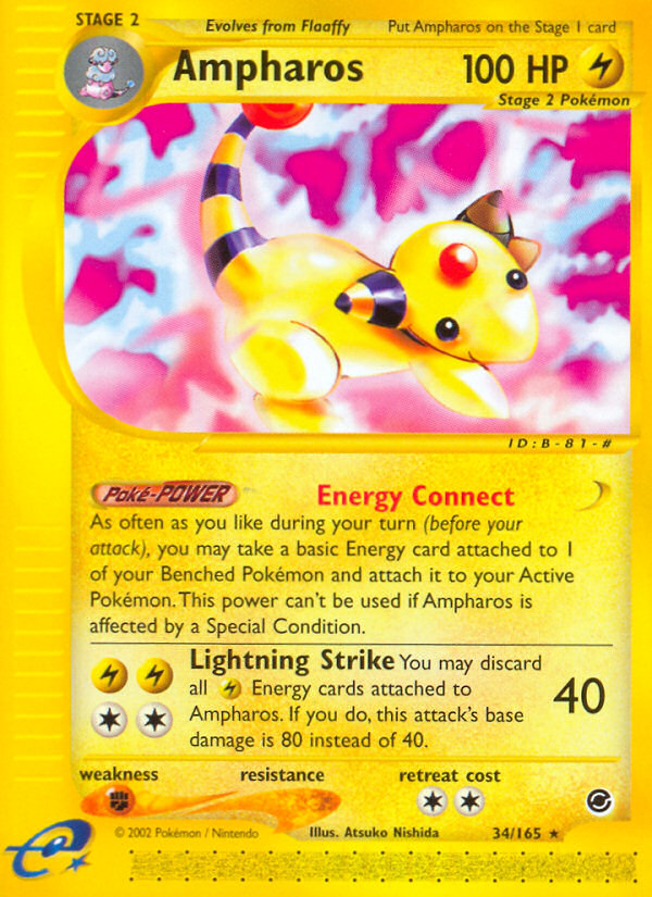 Ampharos (34/165) [Expedition: Base Set] | All Aboard Games