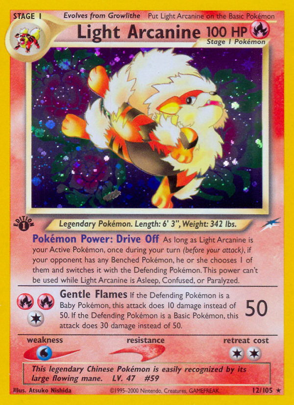 Light Arcanine (12/105) [Neo Destiny 1st Edition] | All Aboard Games