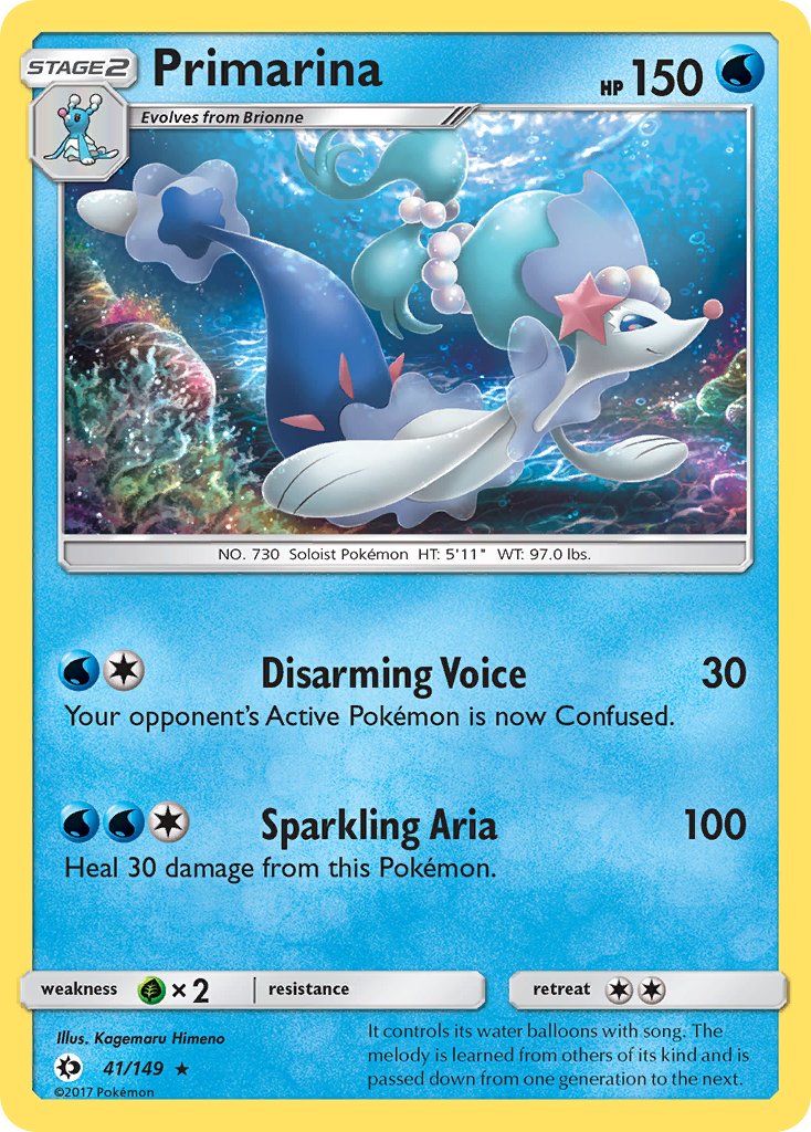 Primarina (41/149) (Theme Deck Exclusive) [Sun & Moon: Base Set] | All Aboard Games