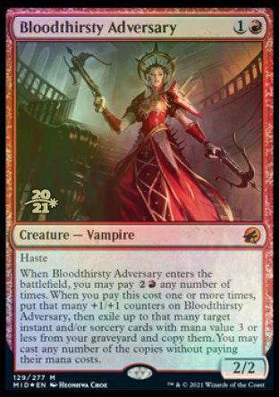 Bloodthirsty Adversary [Innistrad: Midnight Hunt Prerelease Promos] | All Aboard Games