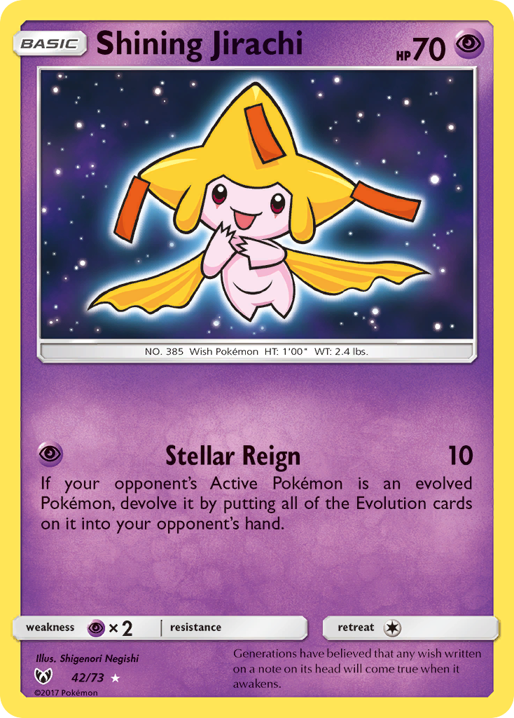 Shining Jirachi (42/73) [Sun & Moon: Shining Legends] | All Aboard Games