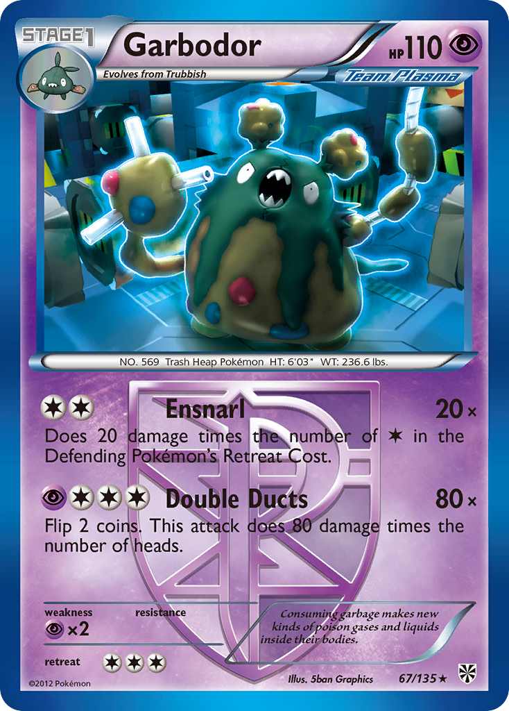 Garbodor (67/135) [Black & White: Plasma Storm] | All Aboard Games