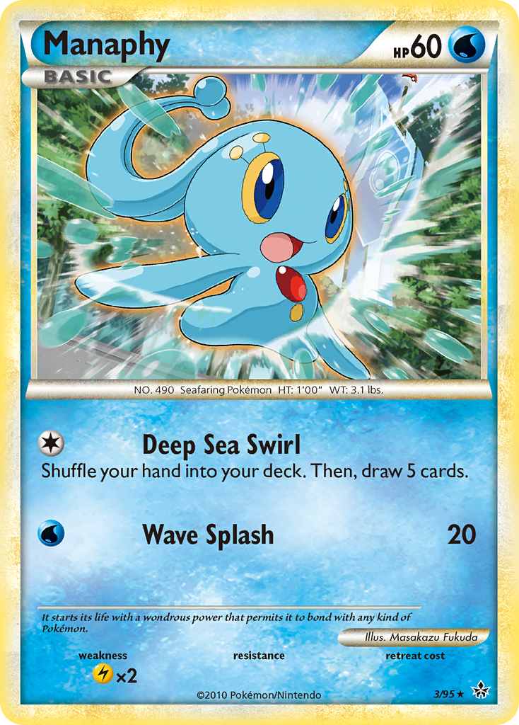 Manaphy (3/95) [HeartGold & SoulSilver: Unleashed] | All Aboard Games