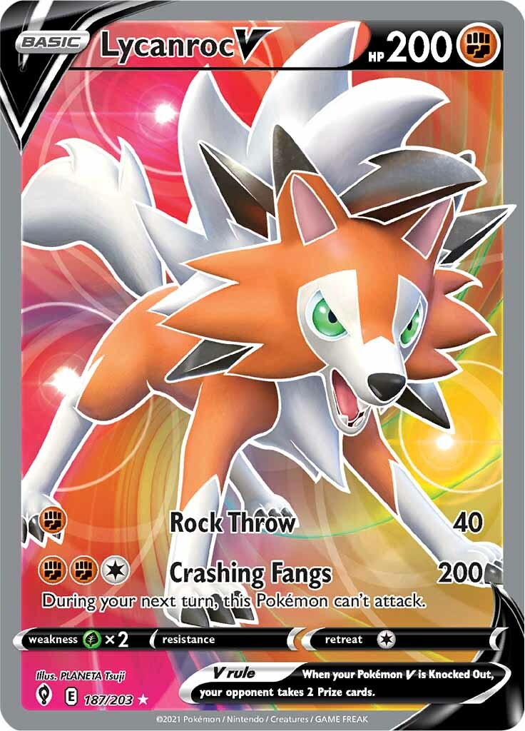 Lycanroc V (187/203) [Sword & Shield: Evolving Skies] | All Aboard Games