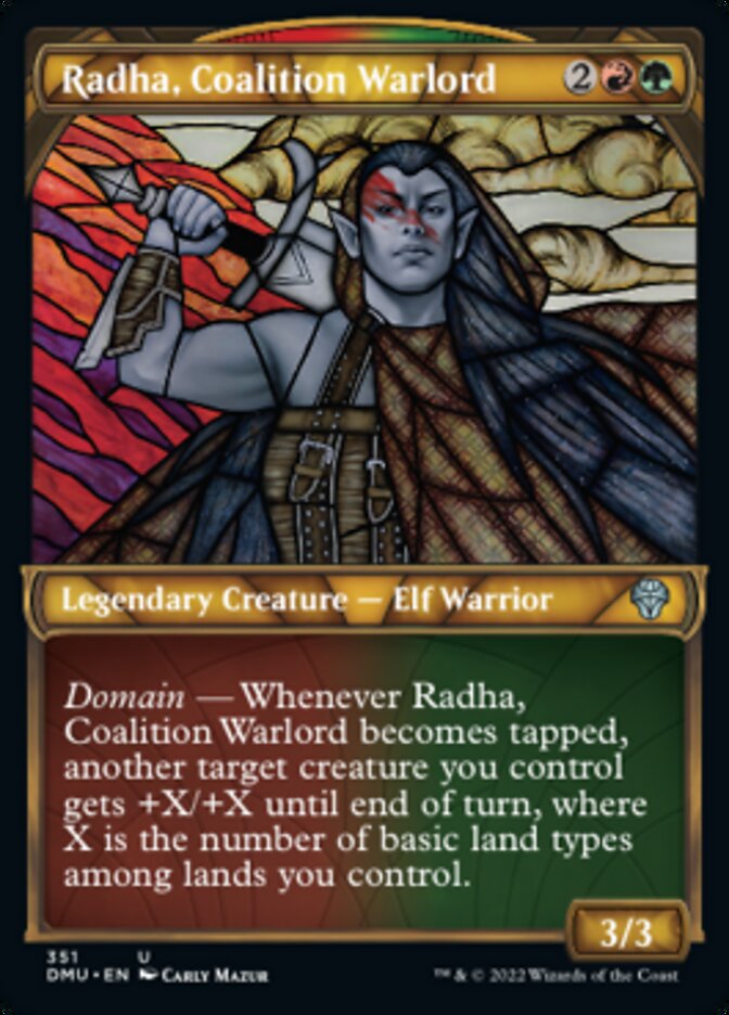 Radha, Coalition Warlord (Showcase Textured) [Dominaria United] | All Aboard Games