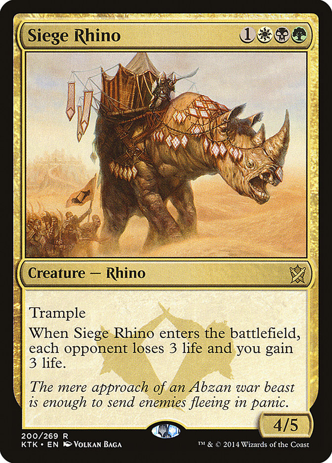 Siege Rhino [Khans of Tarkir] | All Aboard Games
