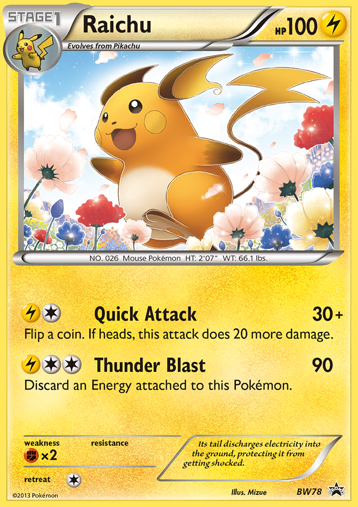 Raichu (BW78) [Black & White: Black Star Promos] | All Aboard Games