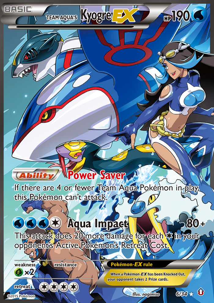 Team Aqua's Kyogre EX (6/34) [XY: Double Crisis] | All Aboard Games