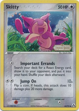 Skitty (64/92) (Stamped) [EX: Legend Maker] | All Aboard Games