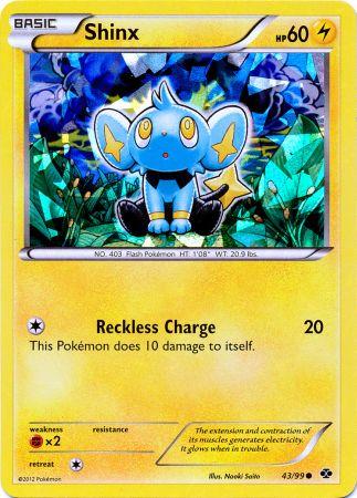 Shinx (43/99) (Cracked Ice Holo) (Blister Exclusive) [Black & White: Next Destinies] | All Aboard Games