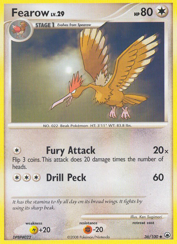 Fearow (36/100) [Diamond & Pearl: Majestic Dawn] | All Aboard Games