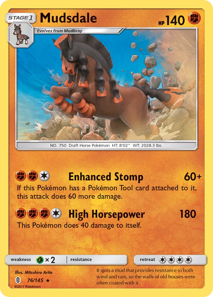 Mudsdale (76/145) (Prerelease Kit Exclusive) (Theme Deck Exclusive) [Sun & Moon: Guardians Rising] | All Aboard Games