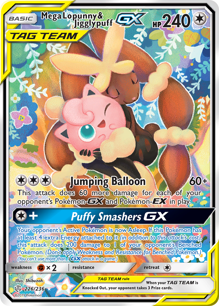 Mega Lopunny & Jigglypuff GX (226/236) [Sun & Moon: Cosmic Eclipse] | All Aboard Games