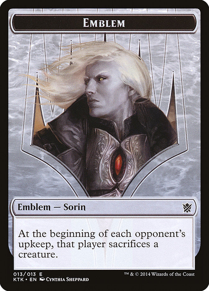 Sorin, Solemn Visitor Emblem [Khans of Tarkir Tokens] | All Aboard Games