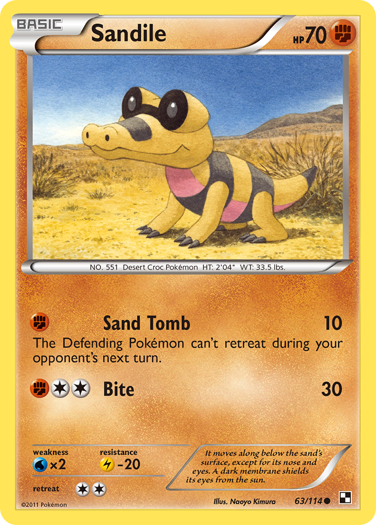 Sandile (63/114) [Black & White: Base Set] | All Aboard Games