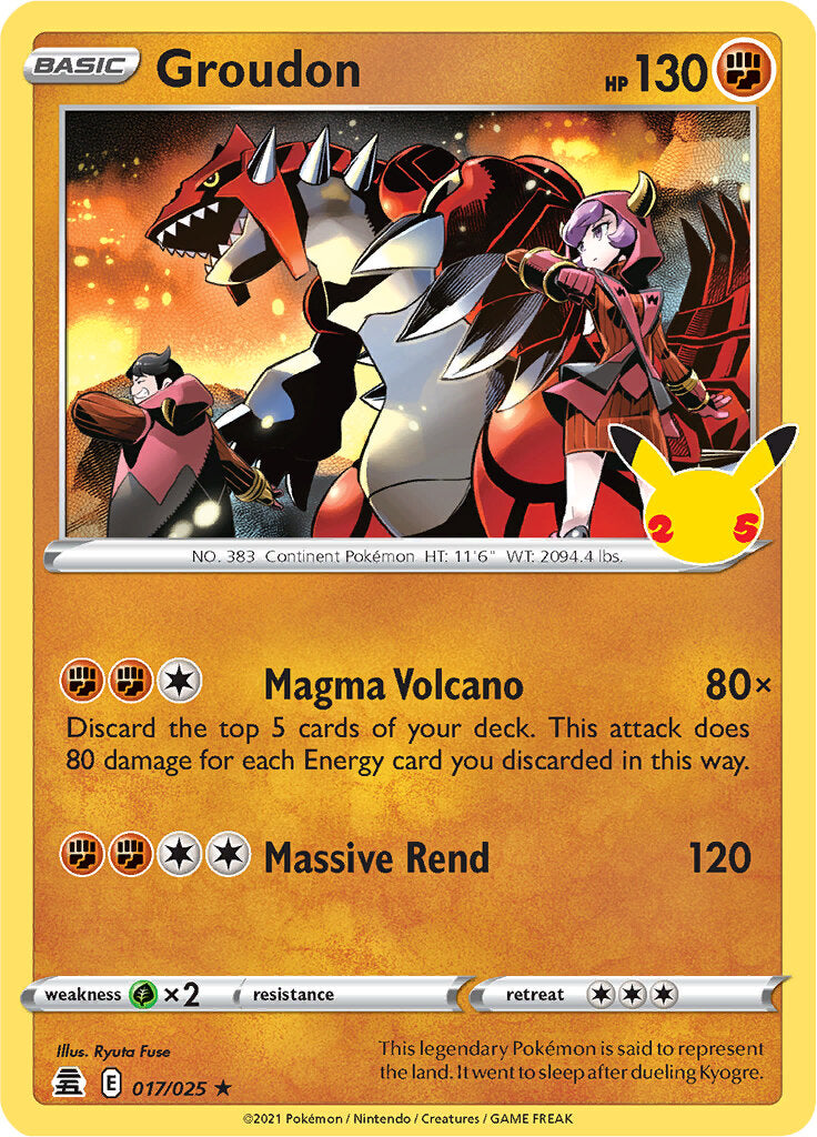 Groudon (017/025) [Celebrations: 25th Anniversary] | All Aboard Games