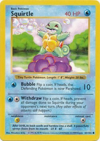 Squirtle (63/102) [Base Set Shadowless Unlimited] | All Aboard Games