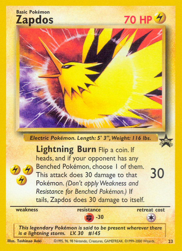 Zapdos (23) [Wizards of the Coast: Black Star Promos] | All Aboard Games