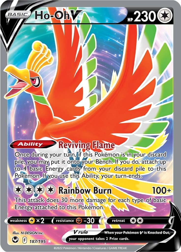 Ho-oh V (187/195) [Sword & Shield: Silver Tempest] | All Aboard Games