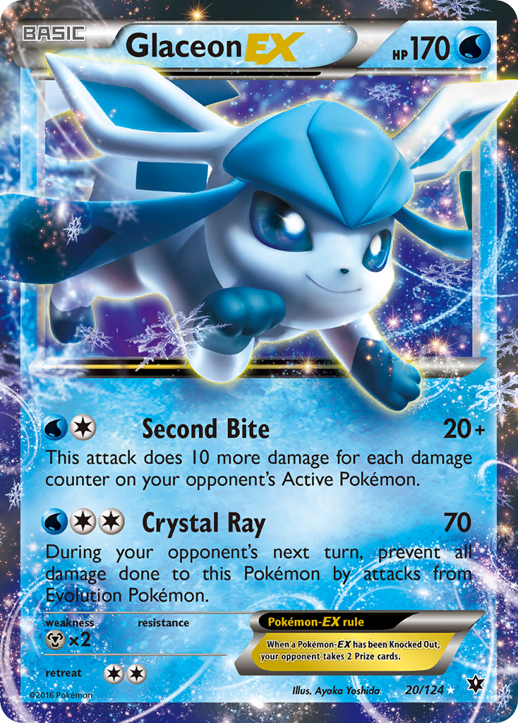 Glaceon EX (20/124) [XY: Fates Collide] | All Aboard Games