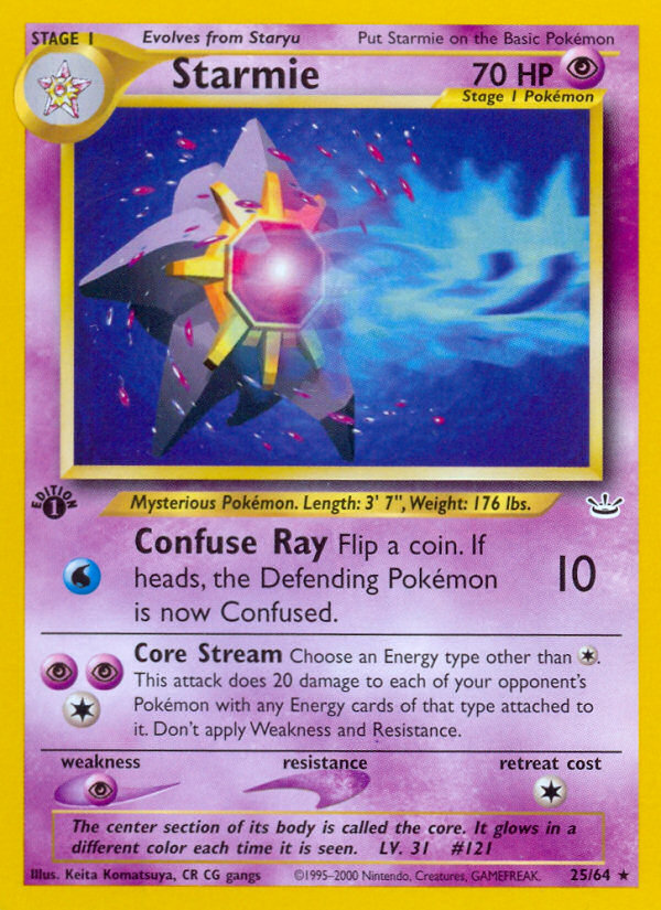 Starmie (25/64) [Neo Revelation 1st Edition] | All Aboard Games