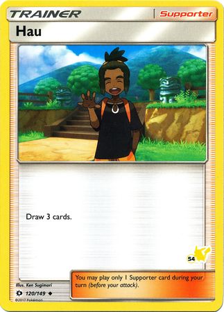 Hau (120/149) (Pikachu Stamp #54) [Battle Academy 2020] | All Aboard Games