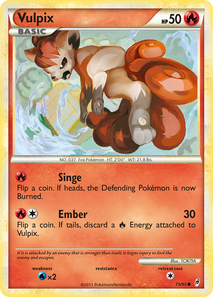 Vulpix (75/95) [HeartGold & SoulSilver: Call of Legends] | All Aboard Games