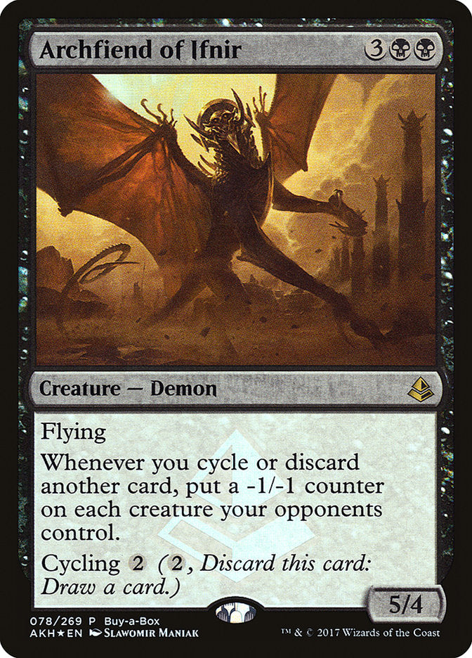 Archfiend of Ifnir (Buy-A-Box) [Amonkhet Promos] | All Aboard Games