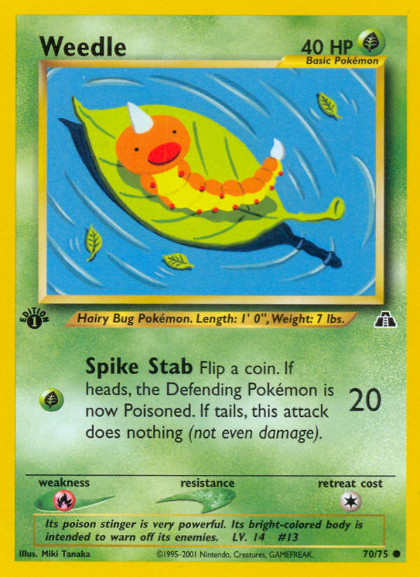 Weedle (70/75) [Neo Discovery 1st Edition] | All Aboard Games