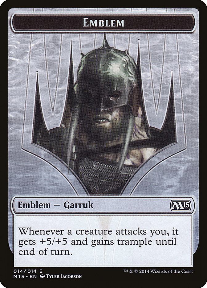 Garruk, Apex Predator Emblem [Magic 2015 Tokens] | All Aboard Games