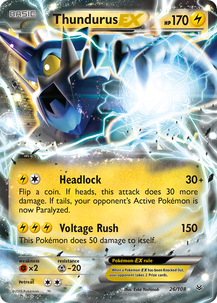 Thundurus EX (26/108) [XY: Roaring Skies] | All Aboard Games