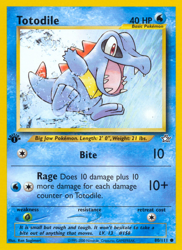 Totodile (80/111) [Neo Genesis 1st Edition] | All Aboard Games