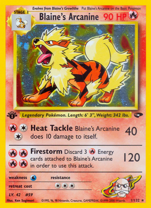 Blaine's Arcanine (1/132) [Gym Challenge 1st Edition] | All Aboard Games