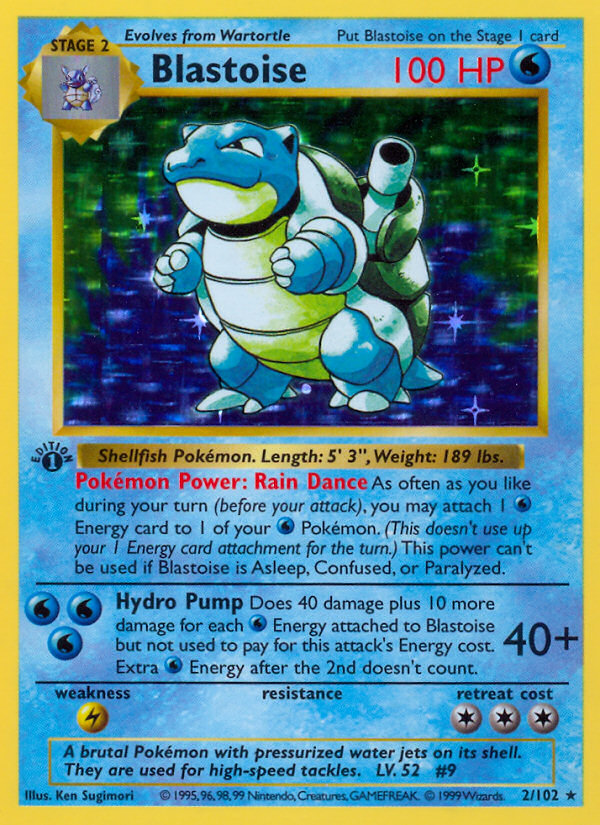 Blastoise (2/102) (Shadowless) [Base Set 1st Edition] | All Aboard Games