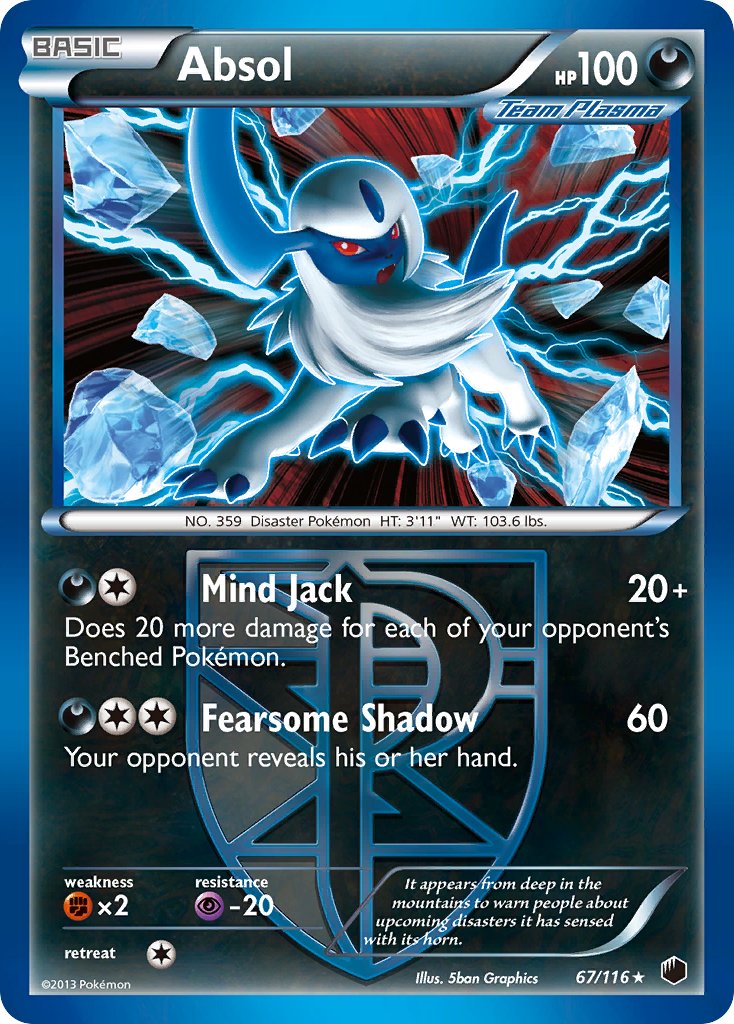 Absol (67/116) (Moltres Legendary Battle Deck) (Theme Deck Exclusive) [Black & White: Plasma Freeze] | All Aboard Games