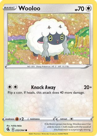 Wooloo (222/264) (Cosmos Holo) [Sword & Shield: Fusion Strike] | All Aboard Games