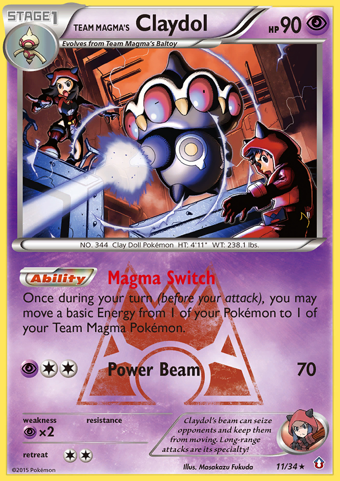 Team Magma's Claydol (11/34) [XY: Double Crisis] | All Aboard Games